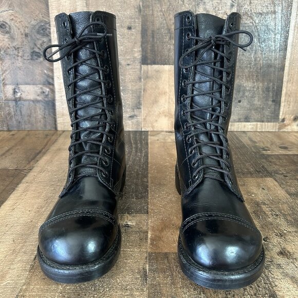 Corcoran 1500 Black Lace Up Jump Boots Mens 8.5 E - Picture 3 of 12